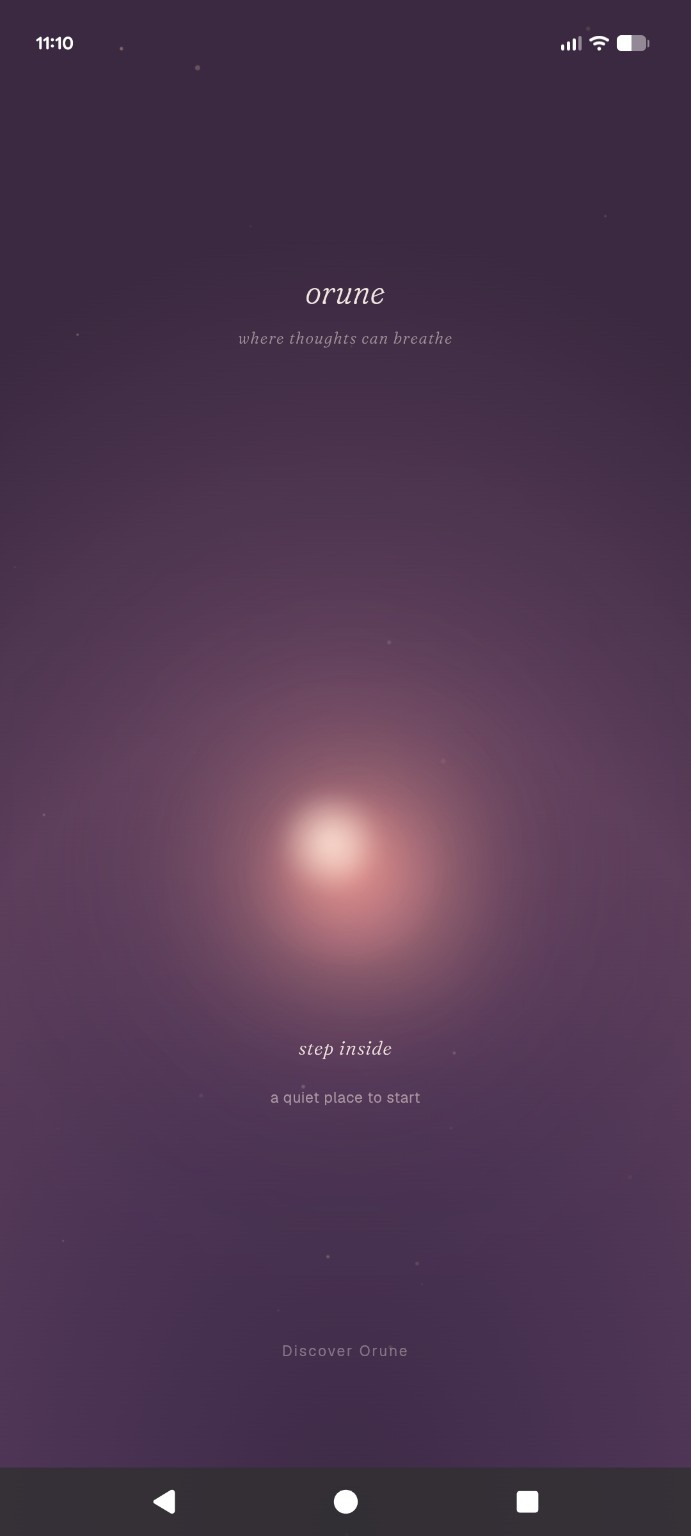 Orune dusk atmosphere for introspection