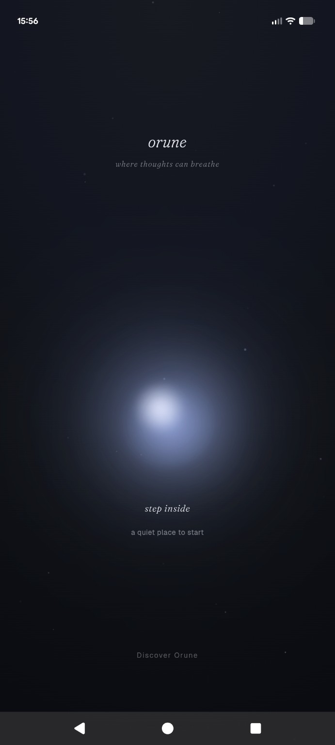 Orune night atmosphere for quiet journaling